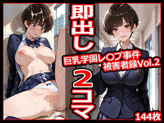 エロ同人| 巨乳学園レ〇プ事件被害者録Vol.2 即出し2コマ/作：〔今日はもう寝る〕